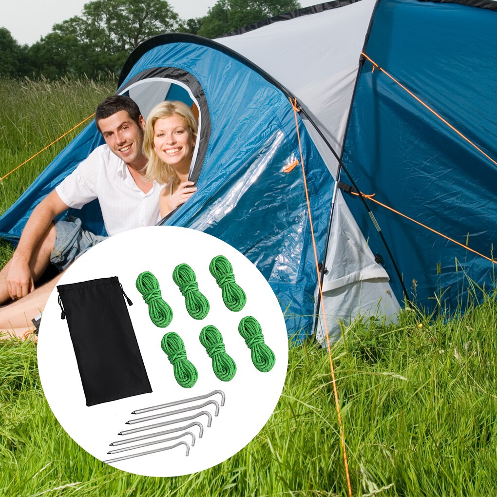 Cheap Goat Tents Tent Rope Windproof Reflective Ropes Multifunctional Camping Canopy Cord Set Tools for Outdoor Climbing Hiking  Grass Green   